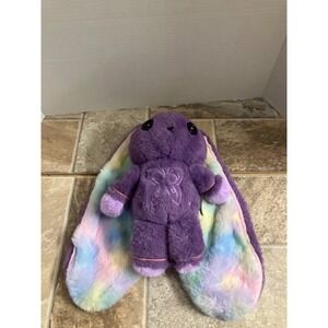 Mysterious Plush Purple Bunny Rabbit Rainbow Wings Stuffed Animal Toy